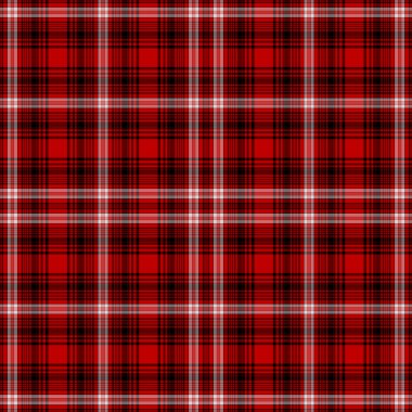 Seamless Red, White, & Black Plaid clipart