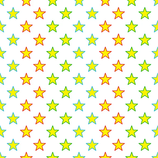 Padrão de estrelas coloridas sem costura — Fotografia de Stock