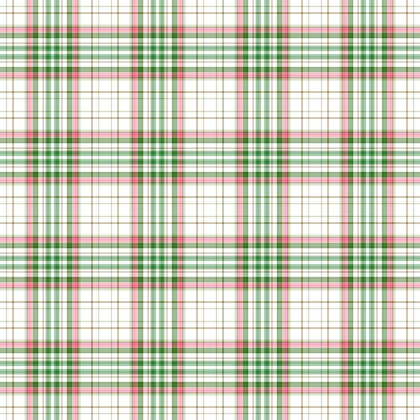 Bright Green & Pink Plaid on White — Stock Photo, Image