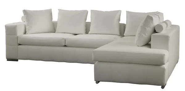Weiße isolierte Couch — Stockfoto