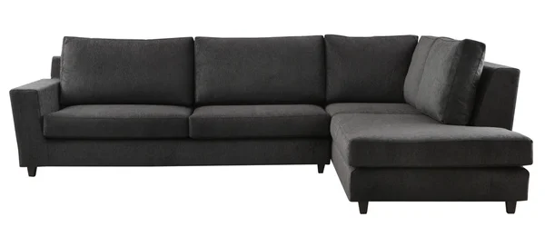 Schwarze isolierte Couch — Stockfoto