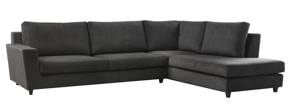 Чорний ізольованих дивані — стокове фото