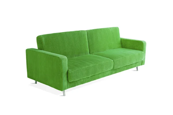 Zielona kanapa — Zdjęcie stockowe