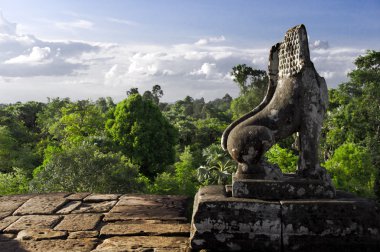 Stone Lion Guardian at Pre Rup clipart