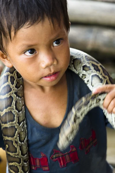 Niño Snake Performer —  Fotos de Stock