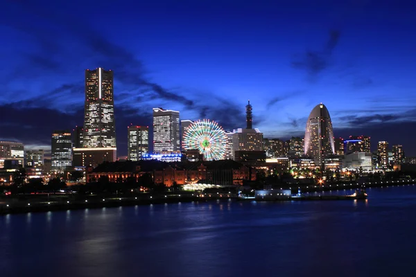 stock image The night view of minatomirai