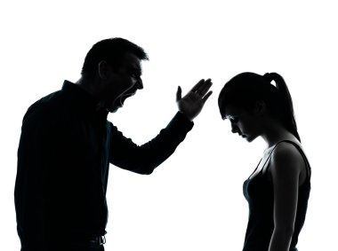 Father daughter dispute conflict clipart