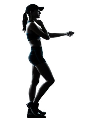 Woman runner jogger clipart