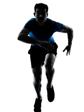 Man runner running sprinter sprinting clipart