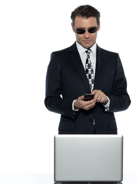 Muž hacker Internetová kriminalita — Stock fotografie