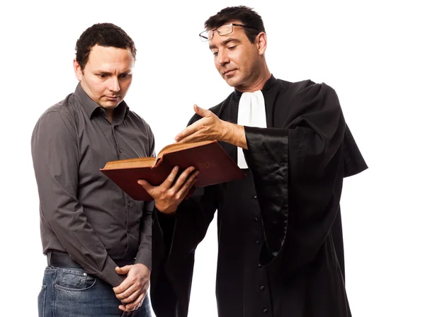 Lawyer man and his client — Stock Photo, Image