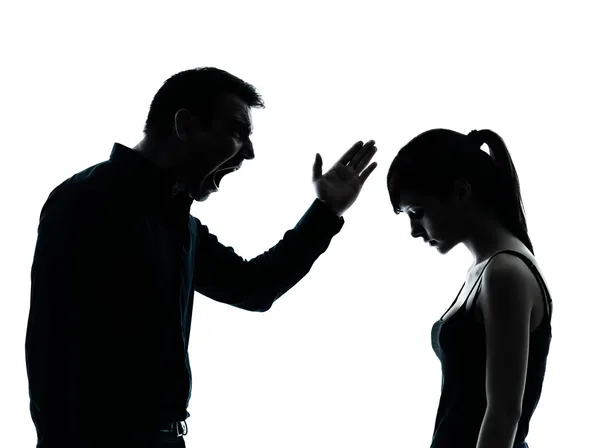 Father daughter dispute conflict — Stock Photo, Image