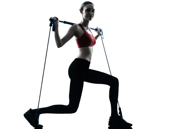 Kobieta ćwiczenia gymstick — Zdjęcie stockowe