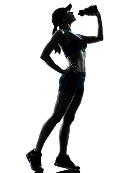 Mujer corredor jogger bebiendo —  Fotos de Stock