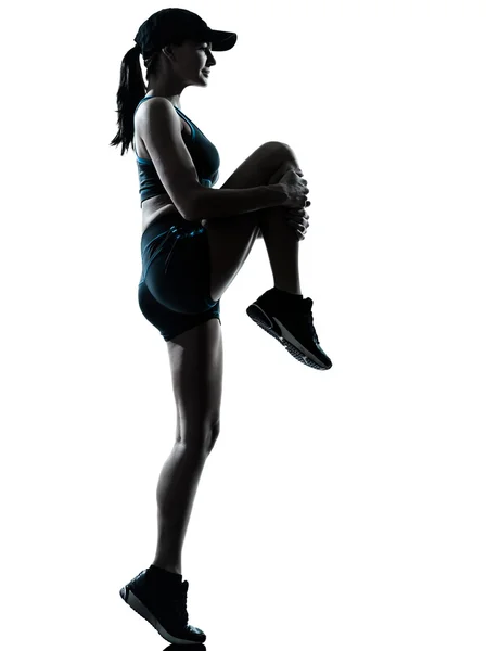 ウォーム アップ ストレッチ女性ランナー ジョガー — ストック写真