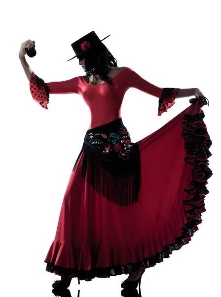 Dansende flamencodanseres vrouw gipsy — Stockfoto