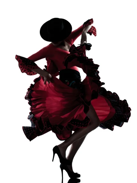 Mulher cigana flamenco dançarina dança — Fotografia de Stock