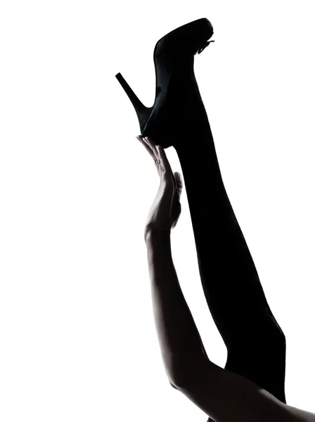 女性の足のシルエット — ストック写真