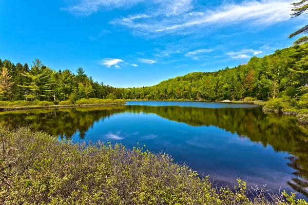 stock image Lake of sacacomie in quebec canada