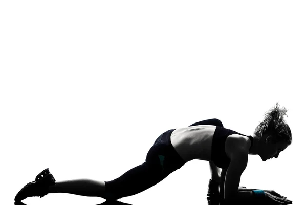 Kobieta treningu fitness postawy — Zdjęcie stockowe