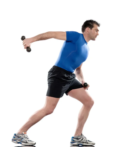 Lunges Triceps extensie training — Stockfoto