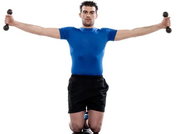 Workout posture overhead press — Stock Photo, Image