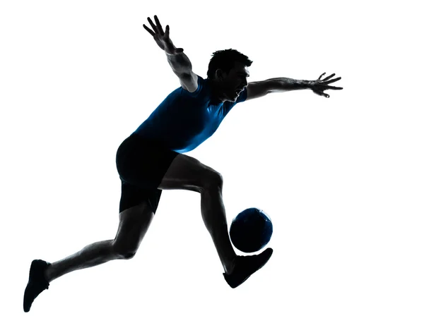 Mężczyzna piłka nożna piłkarz — Zdjęcie stockowe
