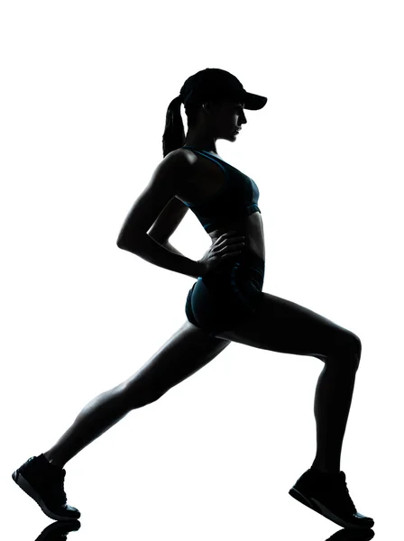 Woman runner jogger stretching warm up — Stock Photo, Image
