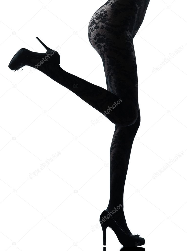 Woman legs silhouette