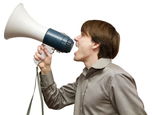 stock image The person with bullhorn