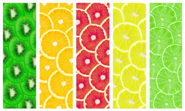 Collage from a set of fruit — Stock Photo, Image