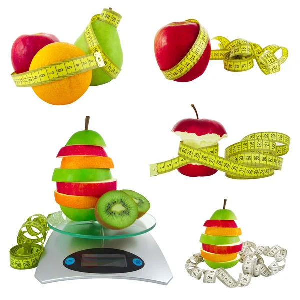 Collage van fruit — Stockfoto