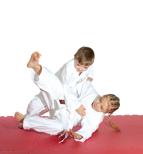 Beautiful throw of karate — Stock Photo, Image