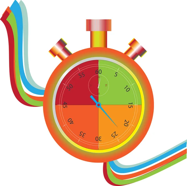 Chronomètre coloré . — Image vectorielle