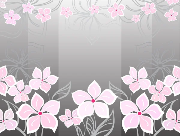 Grey flower background — Stock Vector
