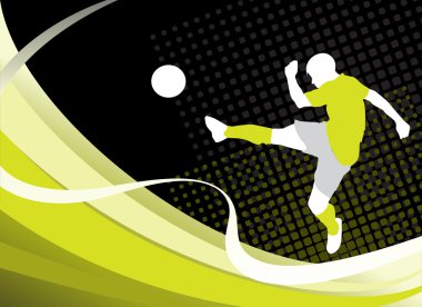 Soccer player silhouette clipart