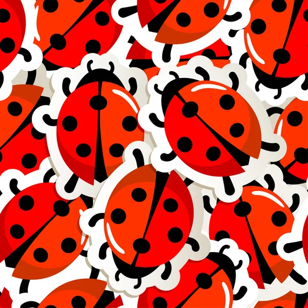 Red ladybug pattern — Stock Vector