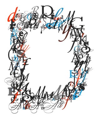 Letter D, alphabet from letters clipart