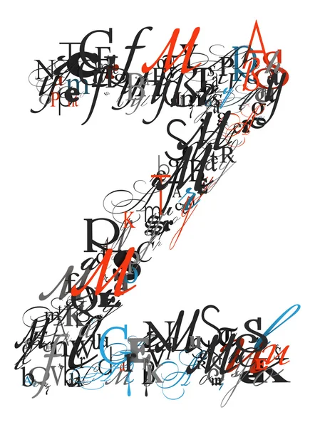 Γράμμα z, το αλφάβητο από γράμματα — Φωτογραφία Αρχείου