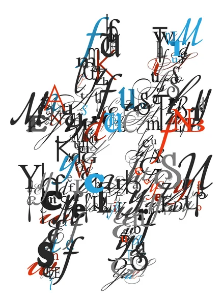 Αριθμητικό σύμβολο, το αλφάβητο από γράμματα — Φωτογραφία Αρχείου