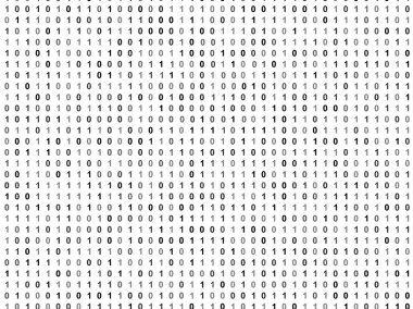 Flat binary code screen clipart