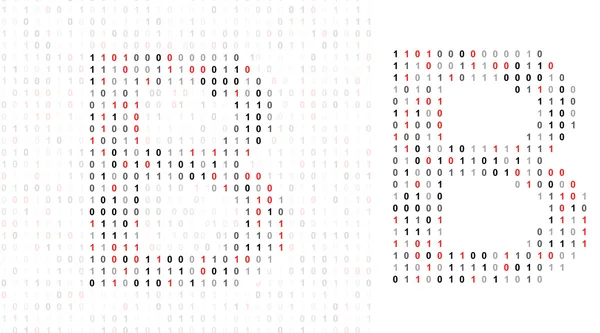 Число, алфавит из двоичного кода — стоковое фото