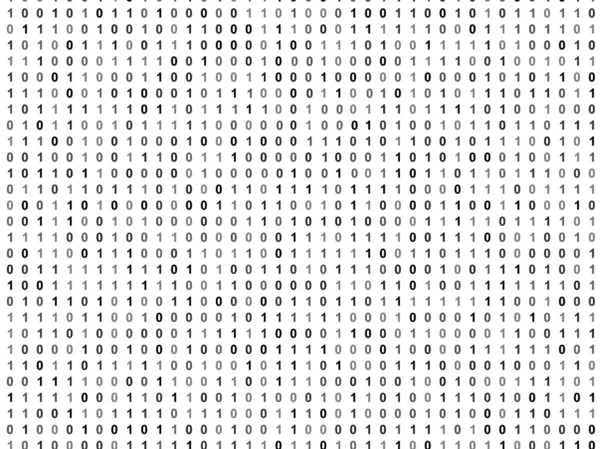 Tela de código binário plano — Fotografia de Stock