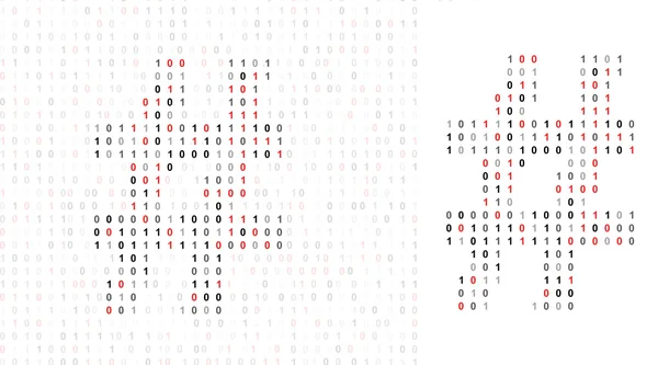 Signo de número, alfabeto del código binario — Foto de Stock
