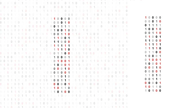 Letter I, alphabet from binary code — Stock Photo, Image