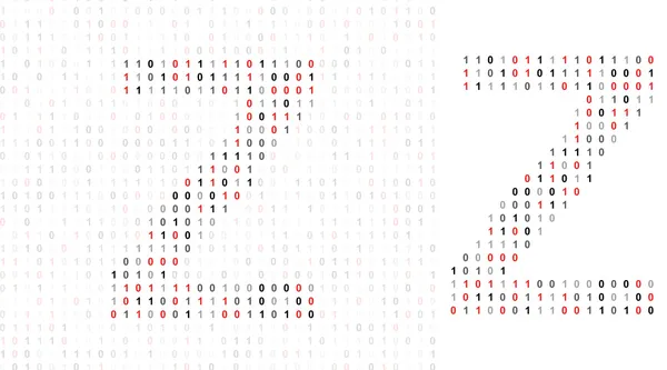Litery z alfabetu z kodu binarnego — Zdjęcie stockowe