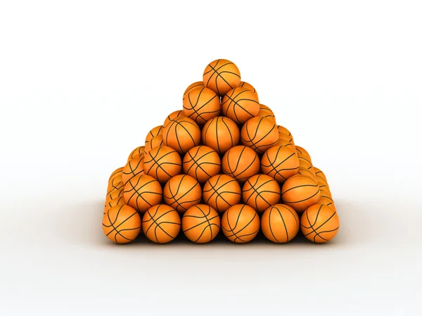 Pila di palloni da basket — Foto Stock