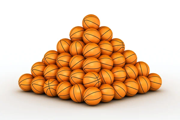 Basketbol topları yığını — Stok fotoğraf