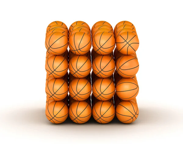 Pila de pelotas de baloncesto —  Fotos de Stock