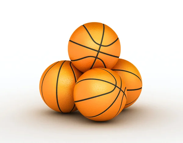 Стек баскетбольних м'ячів — стокове фото